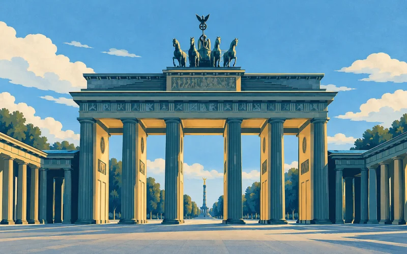 Germany landmark illustration