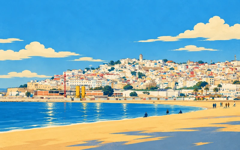 Morocco landmark illustration