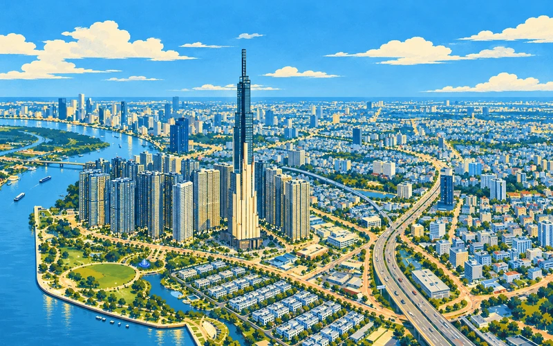 Vietnam landmark illustration